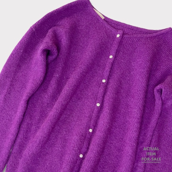 SÉZANE Gaspard Mohair Alpaca Knit Jumper - Purple - Picture 6 of 7